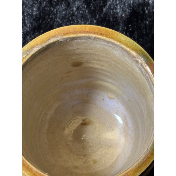 Vintage Pottery Ceramic Planter Frogs & Bamboo  Vase - Picture 8 of 10